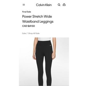 Calvin Klein Power Stretch legging pants